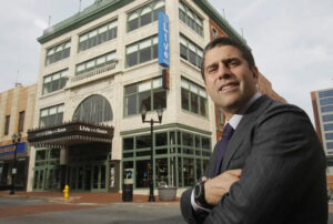 Chris Buccini near The Queen Theater